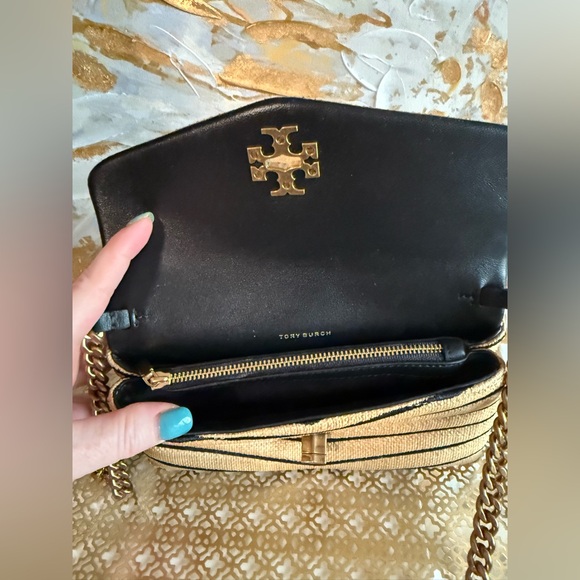Tory burch Kira straw chain wallet - Picture 7 of 10